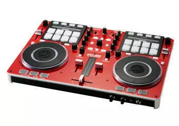 2 Channel DJ Controller w/Sound Card - Red