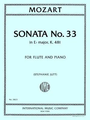 International Music Company - Sonata No. 33 in E Flat Major, K. 481 - Mozart - Flute/Piano - Book