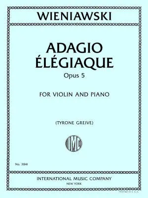 International Music Company - Adagio Elegiaque, Op. 5 - Wieniawski - Violin/Piano - Sheet
