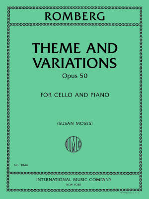 International Music Company - Theme and Variations, Op. 50 - Romberg - Cello/Piano - Book