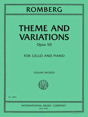 International Music Company - Theme and Variations, Op. 50 - Romberg - Cello/Piano - Book