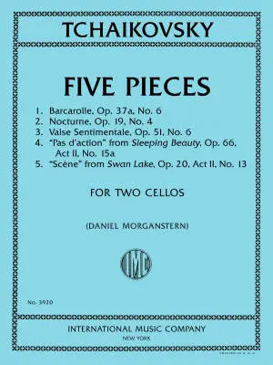International Music Company - Five Pieces - Tchaikovsky - Cello Duet - Book