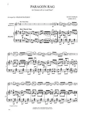 Paragon Rag - Joplin - Clarinet/Piano - Sheet