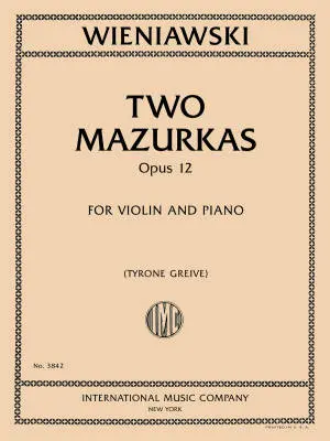 International Music Company - Two Mazurkas, Op. 12 - Wieniawski - Violin/Piano - Book