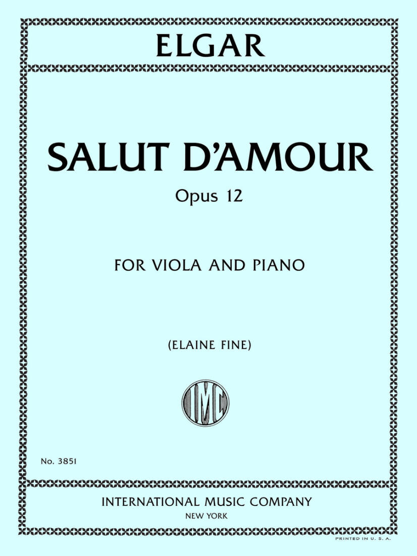 Salut d\'Amour, Op. 12 - Elgar - Viola/Piano - Sheet