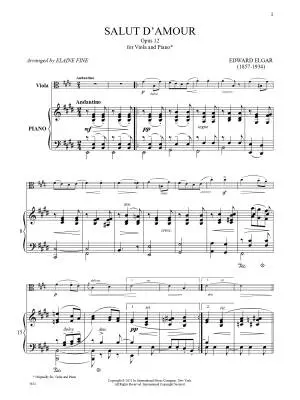 Salut d\'Amour, Op. 12 - Elgar - Viola/Piano - Sheet