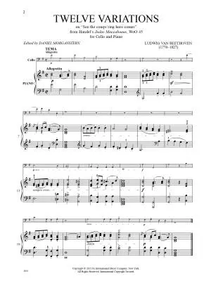 Twelve Variations on \'\'See the conqu\'ring hero comes\'\' - Beethoven - Cello/Piano - Book