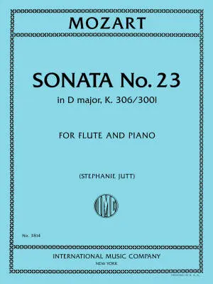 International Music Company - Sonata No. 23 in D Major, K. 306/300l - Mozart - Flute/Piano - Book
