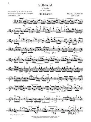 Sonata in D Major - Locatelli - Cello Duet - Book