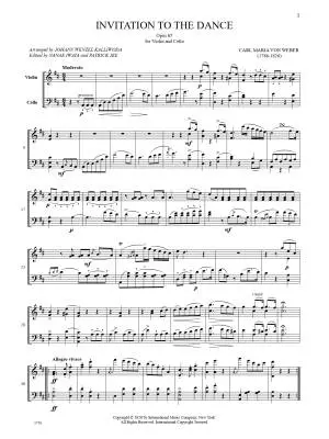 Invitation to the Dance, Op. 65 - Weber - Violin/Cello - Book