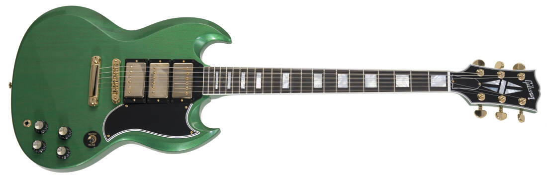 SG Custom 3-Pickup VOS Electric Guitar with Hardshell Case - TV Planet Green