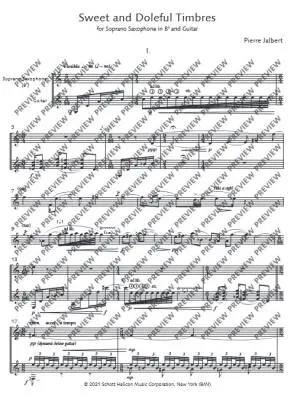Sweet and Doleful Timbres - Jalbert  - Soprano Sax/Guitar
