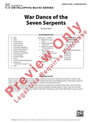 War Dance of the Seven Serpents - Beck - Concert Band - Gr. 2