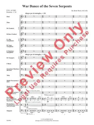 War Dance of the Seven Serpents - Beck - Concert Band - Gr. 2