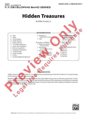 Hidden Treasures - Cornish Jr. - Concert Band - Gr. 2