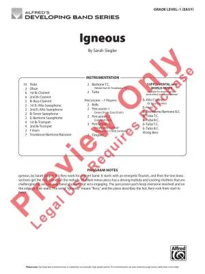 Igneous - Siegler - Concert Band - Gr. 1