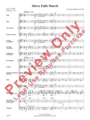 Silver Falls March - Hodges - Concert Band - Gr. 1