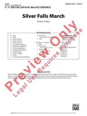 Silver Falls March - Hodges - Concert Band - Gr. 1