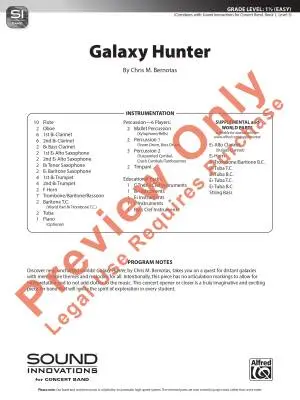 Galaxy Hunter - Bernotas - Concert Band - Gr. 1.5