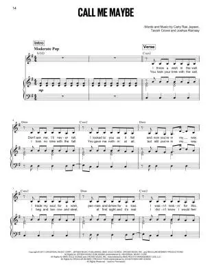 Canadian Pop - Various - Piano/Lyrics - Book