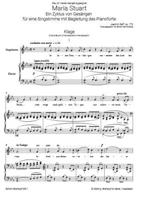 Maria Stuart Op. 172 and 8 Songs Op. 173 - Raff - Voice/Piano - Book