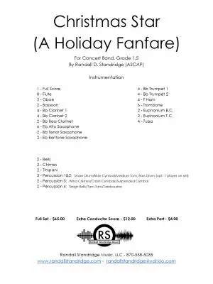 Christmas Star - Standridge - Concert Band - Gr. 1.5