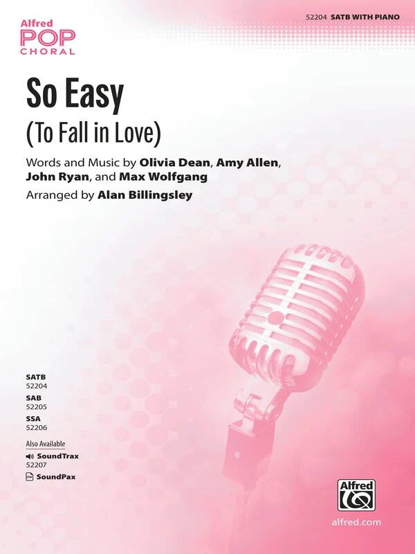 So Easy (to Fall in Love) - Billingsley - Choral Octavo - SATB Accompanied
