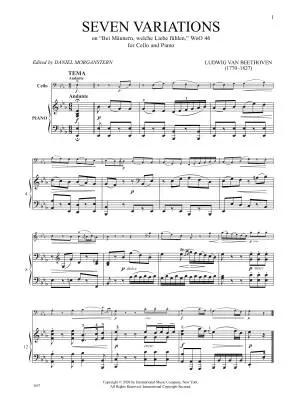 7 Variations on \'Bei Mannern, welche Liebe fuhlen\', WoO 46 - Beethoven - Cello/Piano - Book