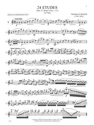 24 Etudes, Op. 37, Book 1 (Etudes 1-12) - Bohm - Flute - Book