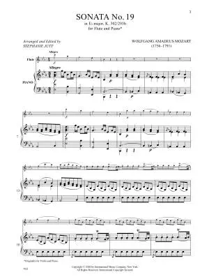 Sonata No. 19 in E Flat Major, K. 302/293b - Mozart - Flute/Piano - Book