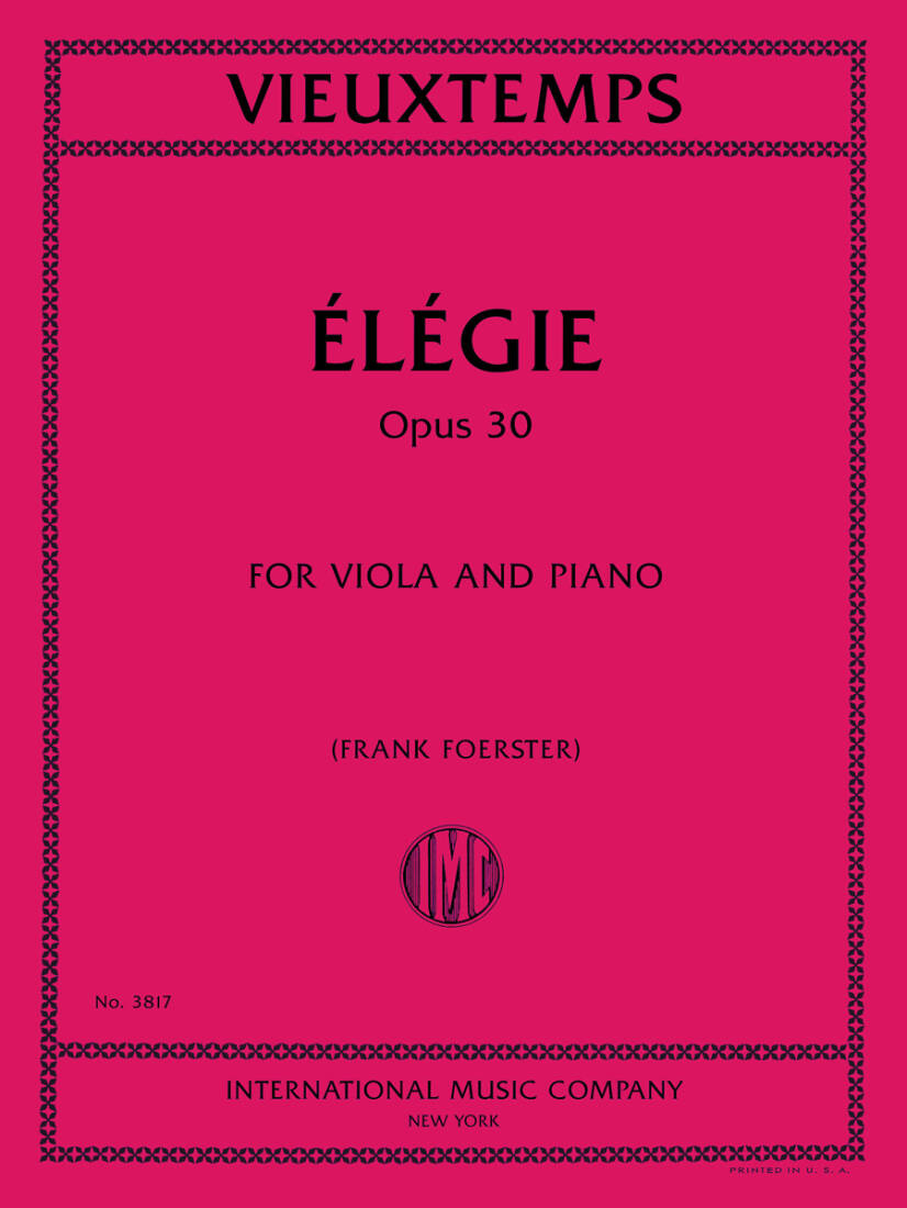 Elegie, Op. 30 - Vieuxtemps - Viola/Piano - Sheet