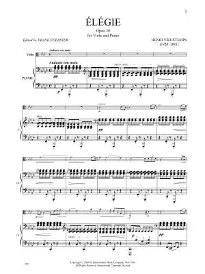 Elegie, Op. 30 - Vieuxtemps - Viola/Piano - Sheet