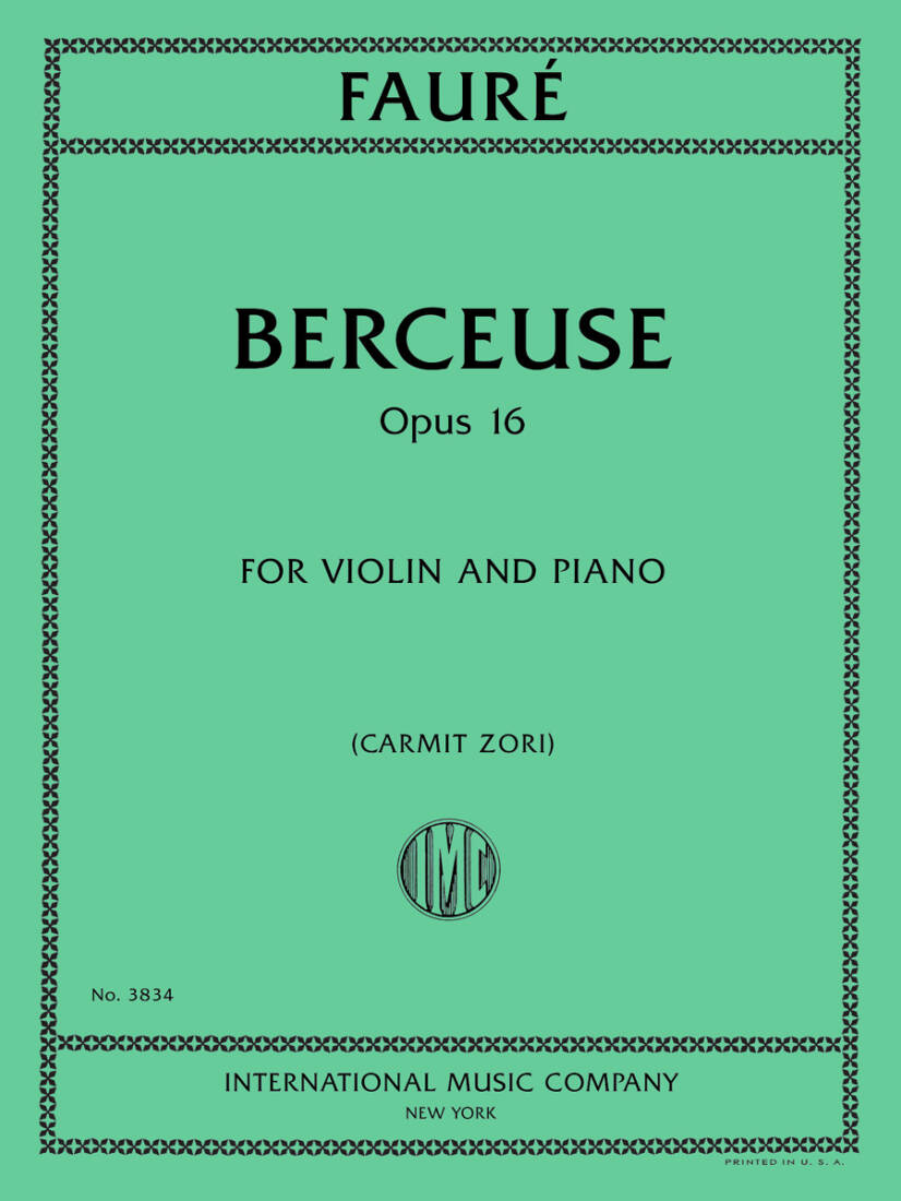 Berceuse, Op. 16 - Faure - Violin/Piano - Sheet