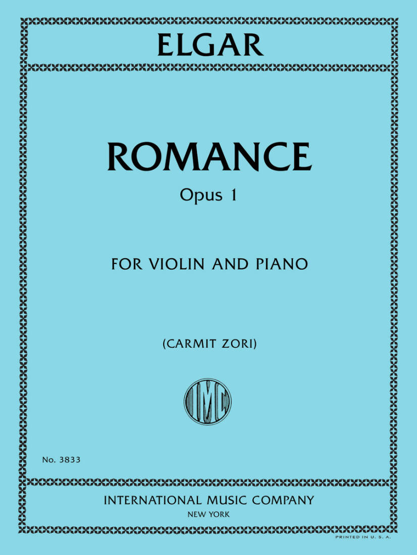 Romance, Op. 1 - Elgar - Violin/Piano - Sheet