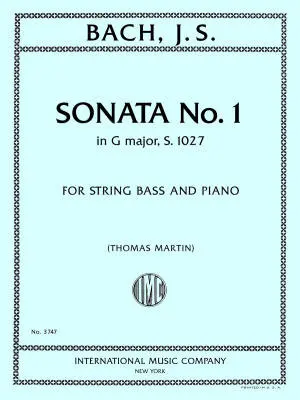 International Music Company - Sonata No. 1 in G Major, S. 1027 - Bach - String Bass/Piano - Book