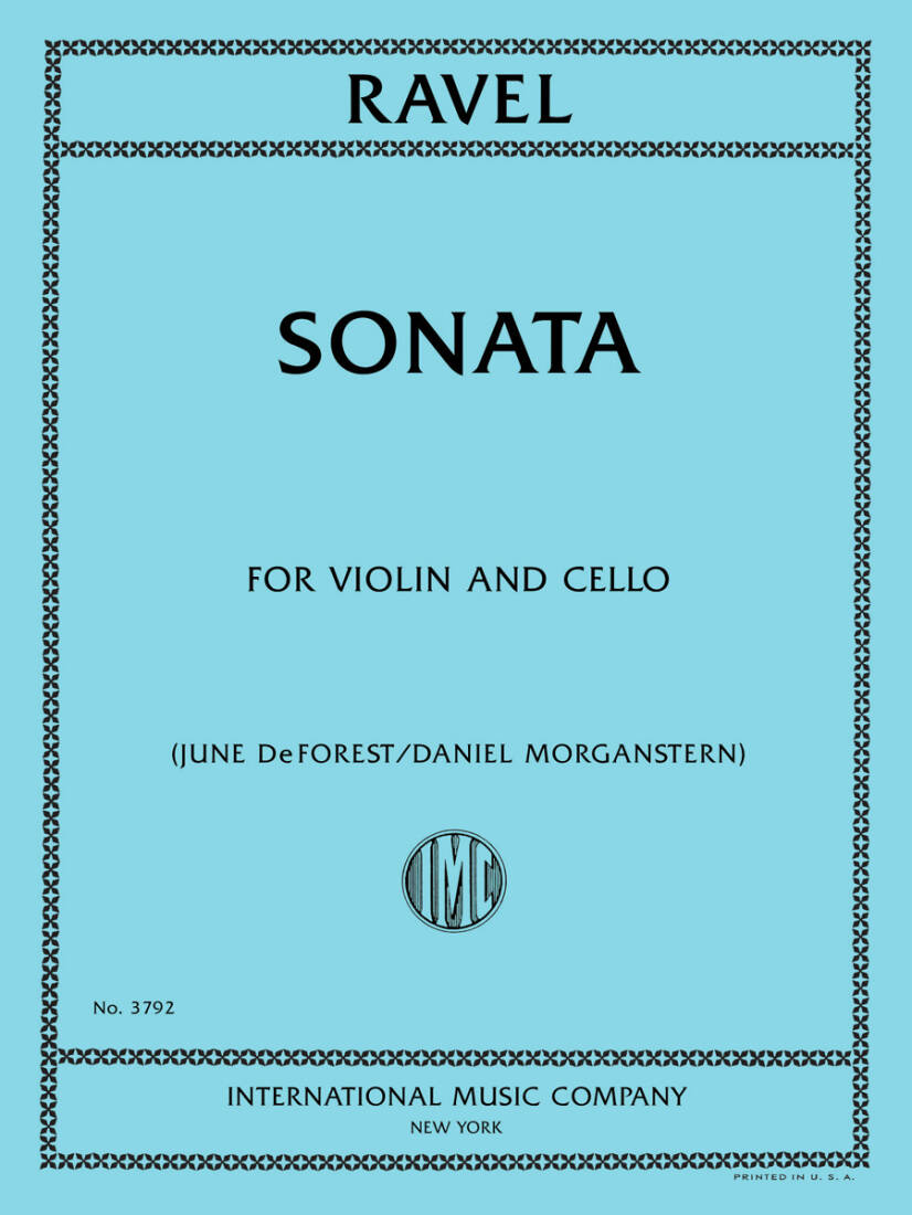 Sonata - Ravel - Violin/Cello - Book