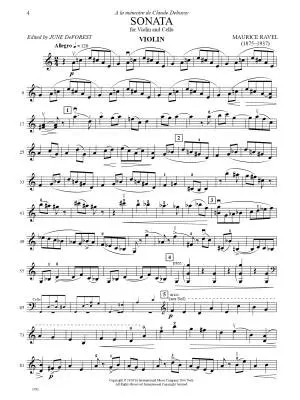Sonata - Ravel - Violin/Cello - Book