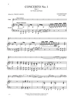 Concerto No. 1, Op. 1 - Portnoff - Violin/Piano - Book