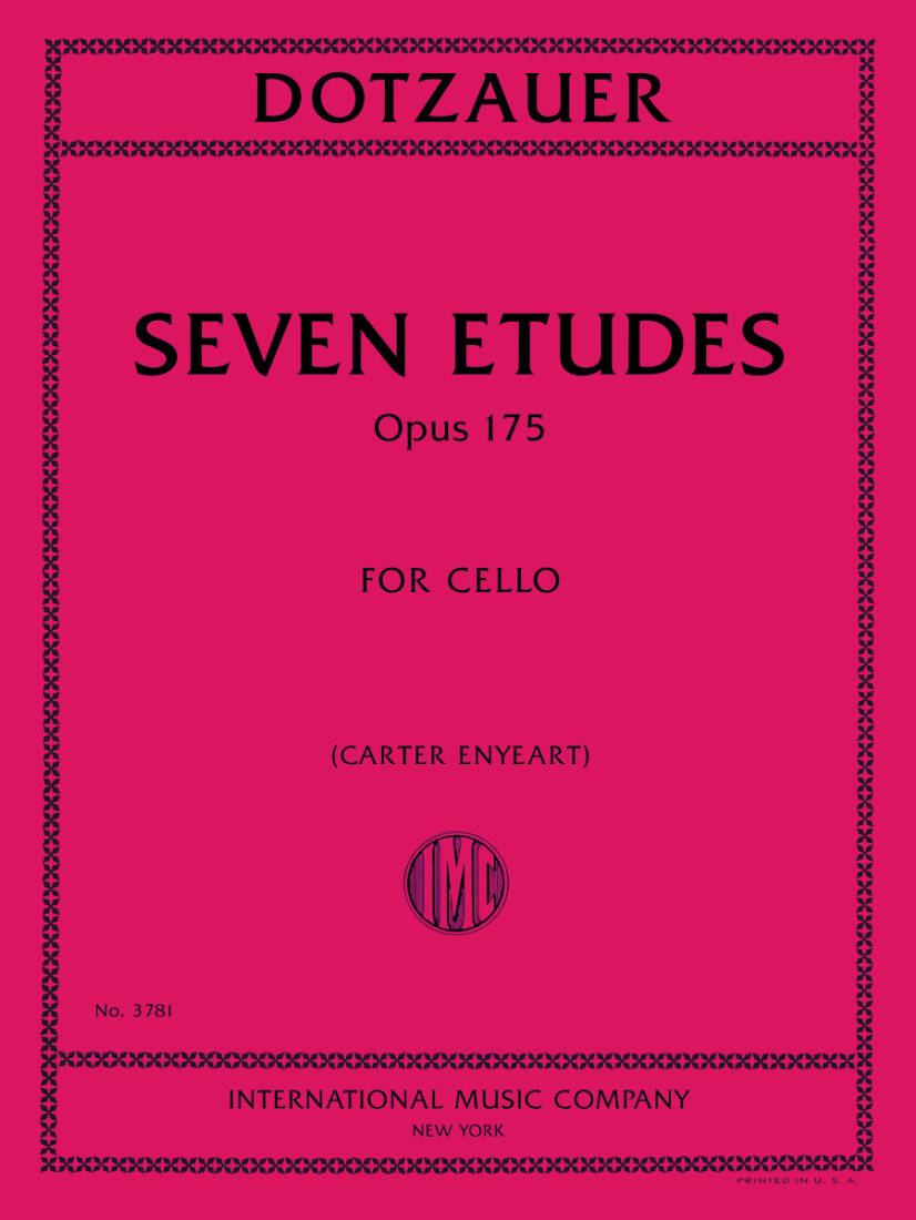 Seven Etudes, Op. 175 - Dotzauer - Cello - Book