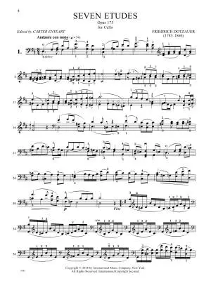 Seven Etudes, Op. 175 - Dotzauer - Cello - Book