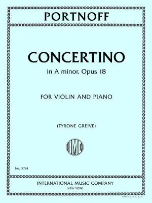 International Music Company - Concertino in A Minor, Op. 18 - Portnoff - Violin/Piano - Sheet