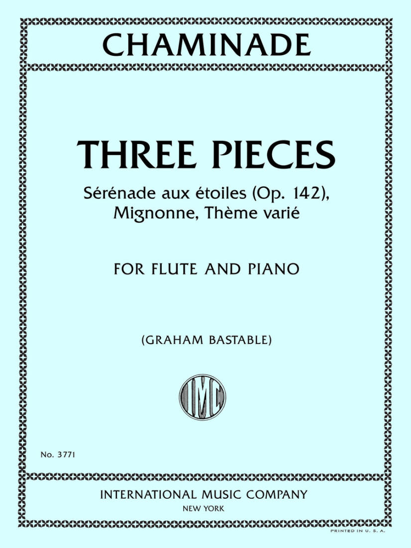 Three Pieces - Chaminade - Flute/Piano - Book