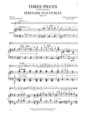 Three Pieces - Chaminade - Flute/Piano - Book