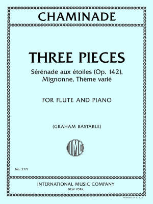 International Music Company - Three Pieces - Chaminade - Flute/Piano - Book