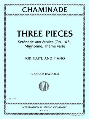International Music Company - Three Pieces - Chaminade - Flute/Piano - Book