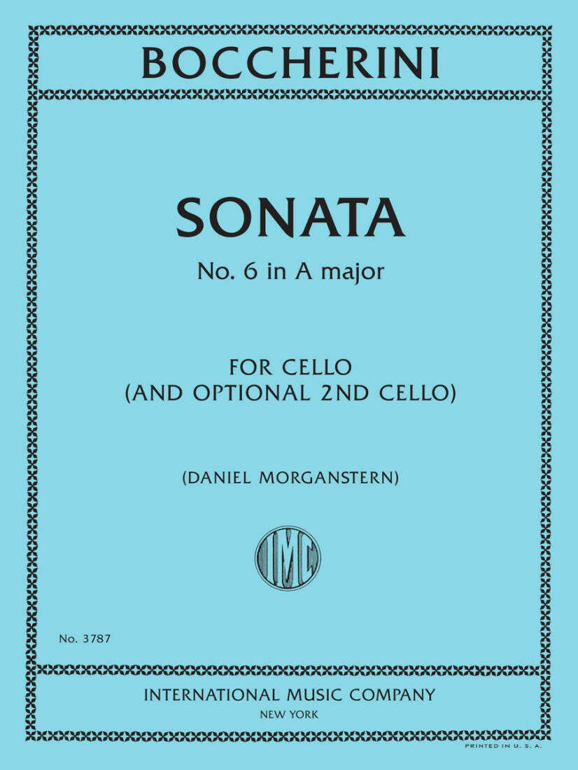 Sonata No. 6 in A Major - Boccherini - Cello Duet - Book