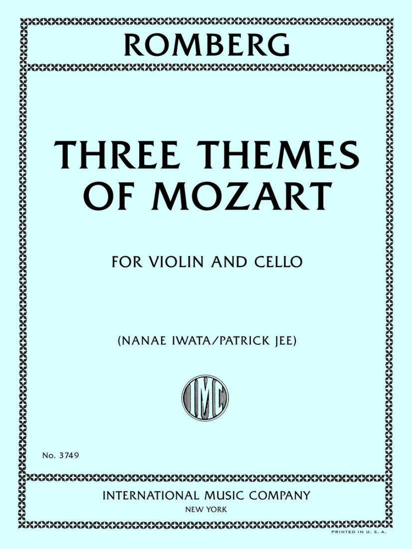 Three Themes of Mozart - Romberg - Violin/Cello - Book