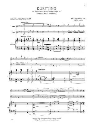 Duettino on American National Songs, Op. 37 - Doppler - Flute/Violin/Piano