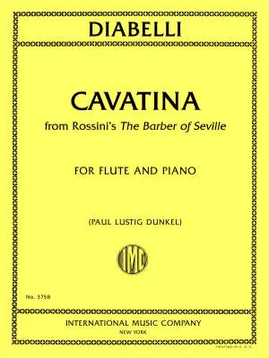 International Music Company - Cavatina from Rossinis the Barber of Seville - Diabelli - Flute/Piano - Sheet