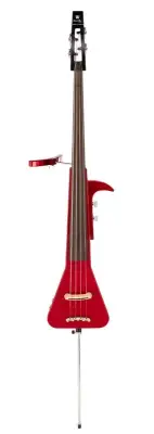 RockBass Triumph Lite 4-String Electric Upright Bass with Gig Bag - Metallic Red High Polish